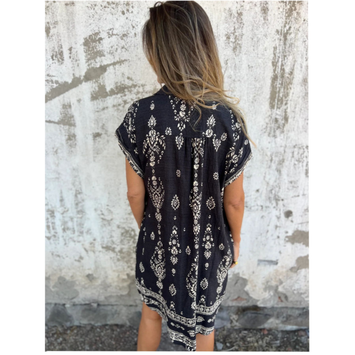 Elma™ | Boho Overhemdjurk met Zakken