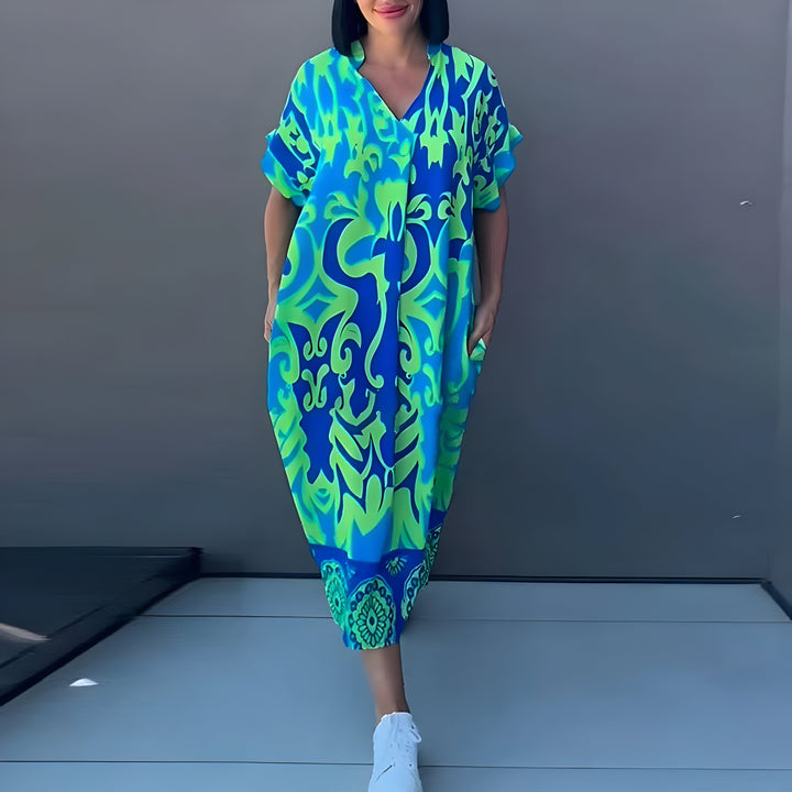 Camille™ | Kleurvolle maxi jurk