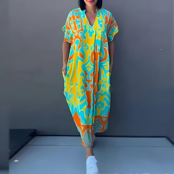 Camille™ | Kleurvolle maxi jurk